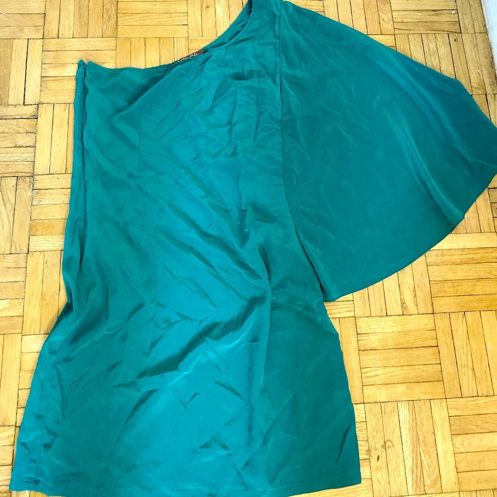 Green-blue one-shoulder dress: Size XS : 'Charlie Jade'